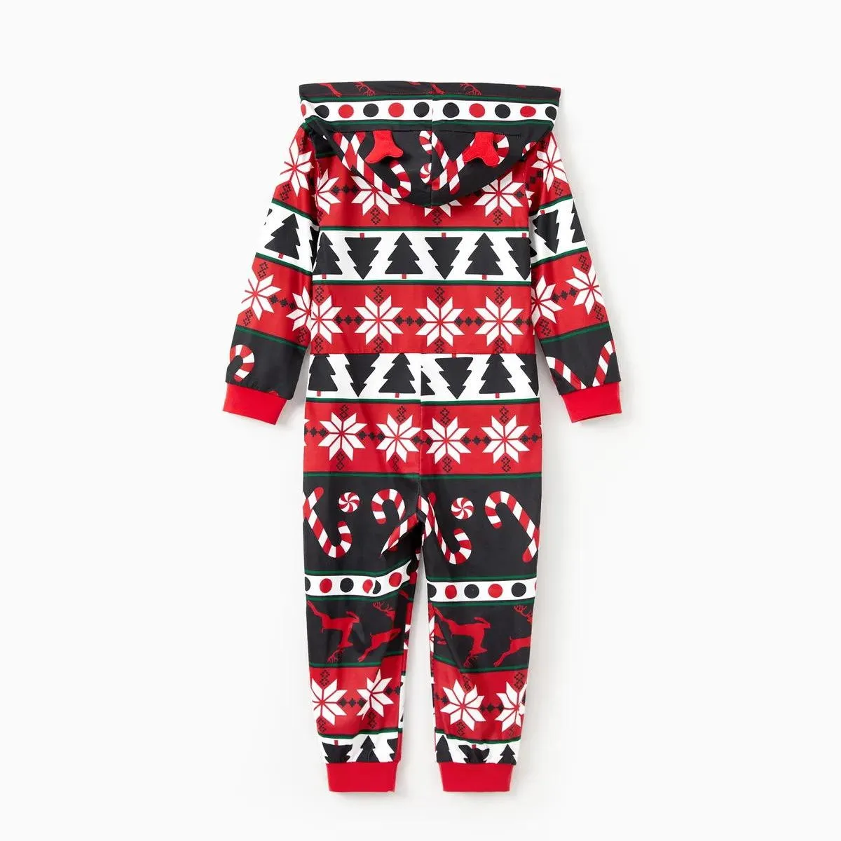 Family Christmas Onesies Pajamas Reindeer Christmas Tree Snowflake Candy Canes 3D Antler