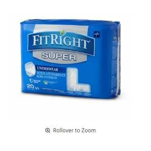 FitRight Super Protective Underwear, Large 40"-56"