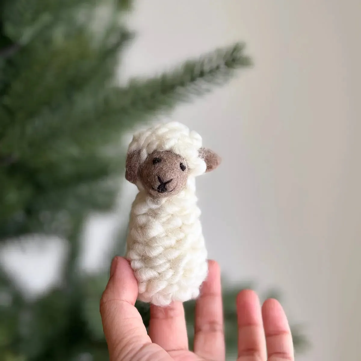 Fluffy Sheep Finger Puppet