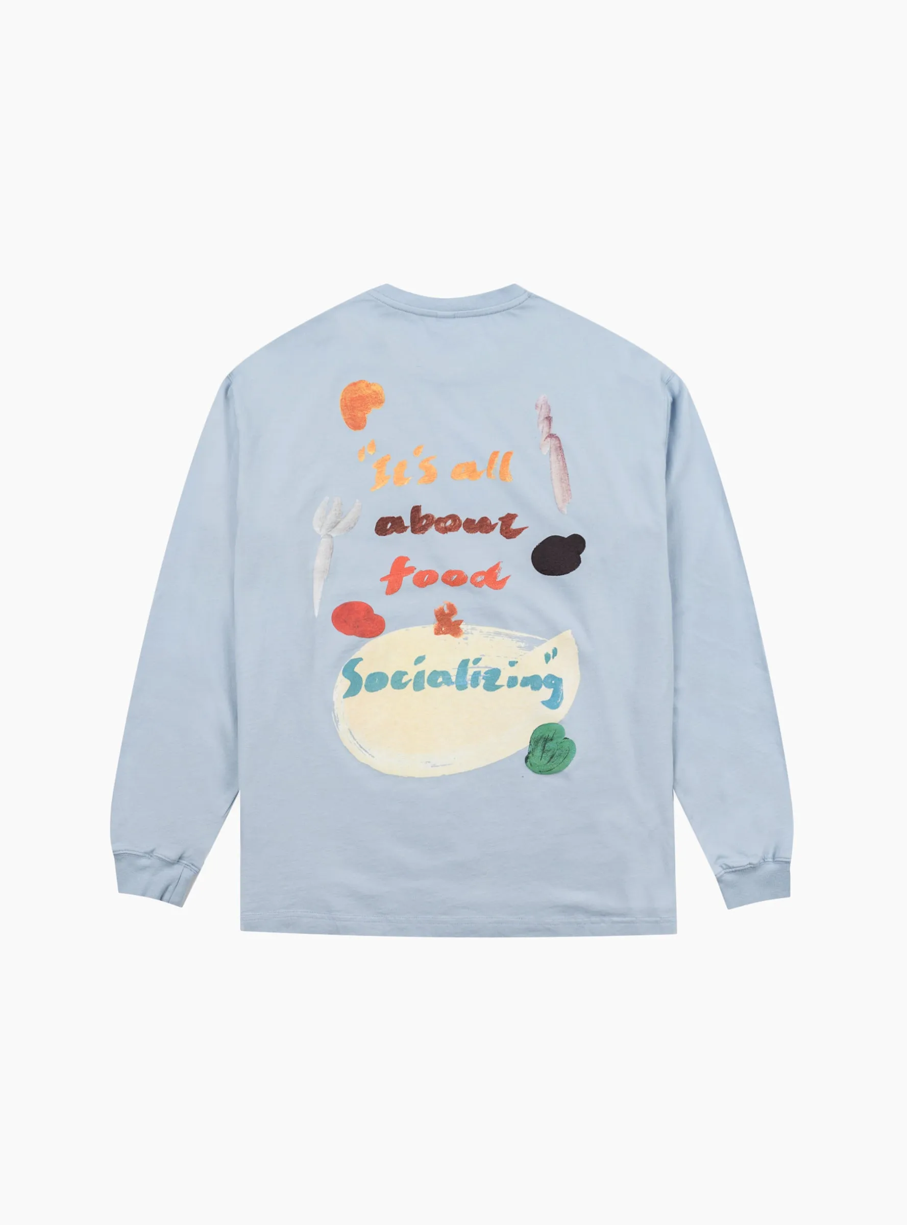 Food Long Sleeve T-Shirt Ice Blue