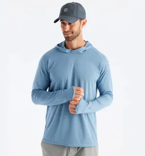 Free Fly Men's Elevate Hoodie in Blue Fog