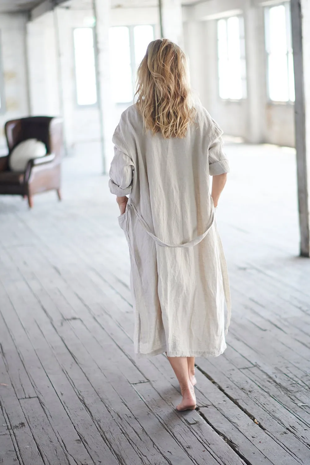 Fundamental Linen Robe - Natural