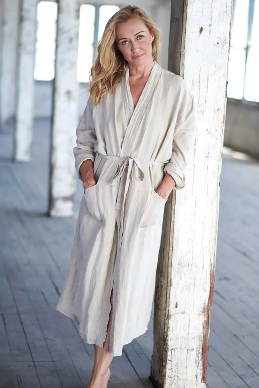 Fundamental Linen Robe - Natural