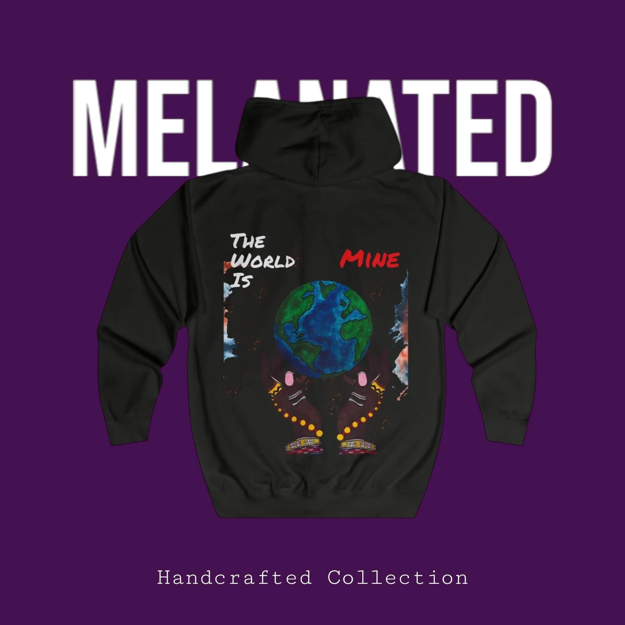 Galaxy Full Zip Unisex Hoodie, Space Nebula Zip-Up Jacket, Celestial Handcrafted Hoodie