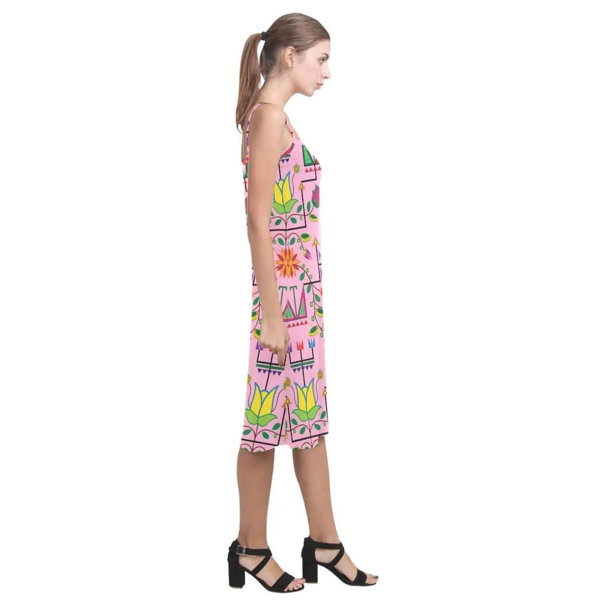 Geometric Floral Summer - Sunset Alcestis Slip Dress