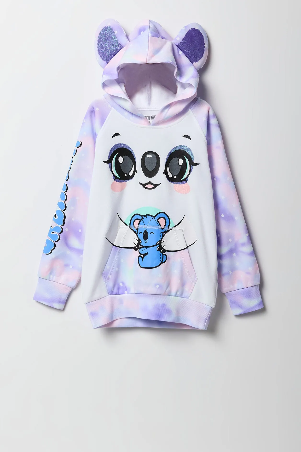 Girls Starry Koala Character Hoodie