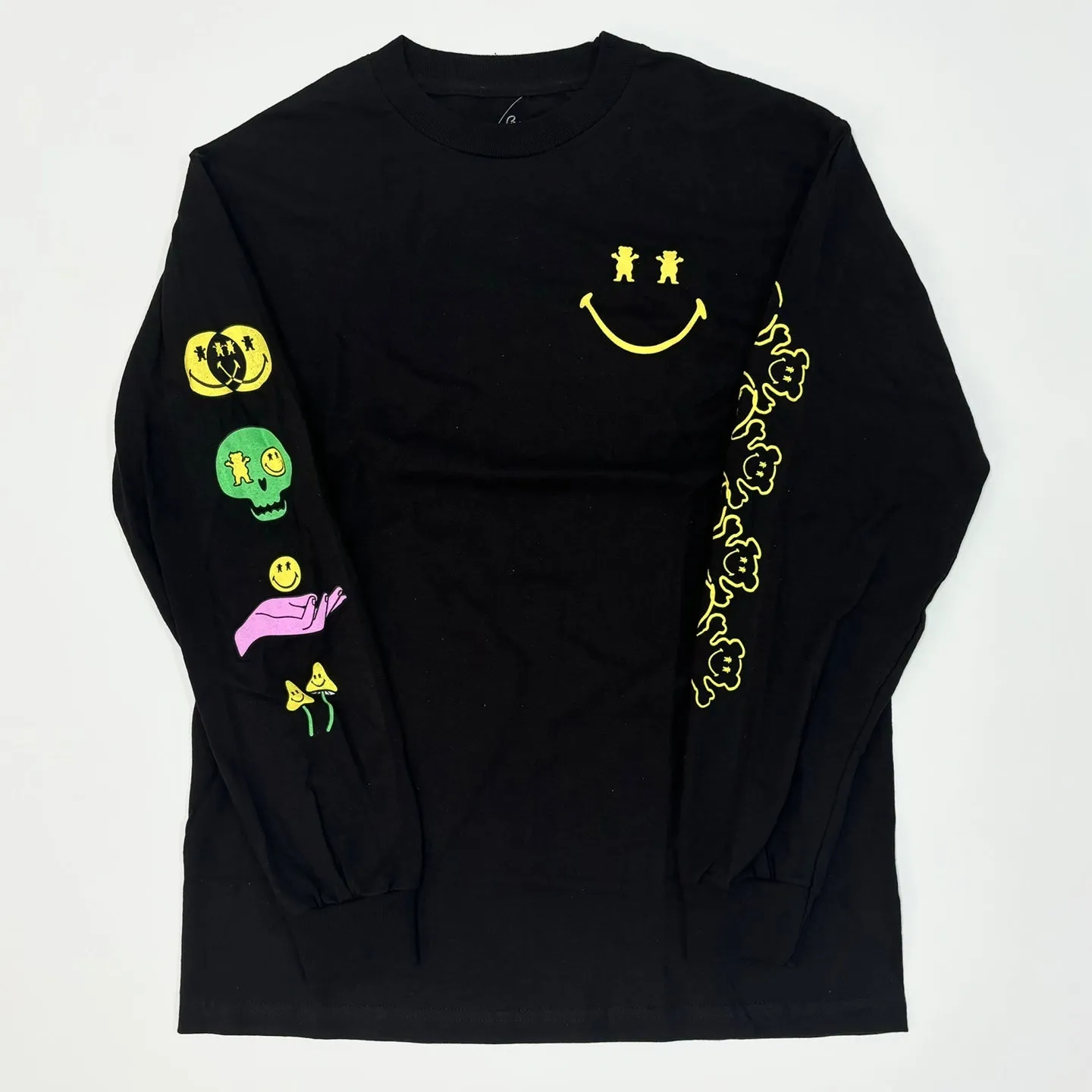 Grizzly x Smiley World Big Smile Graphic Long Sleeve T-shirt