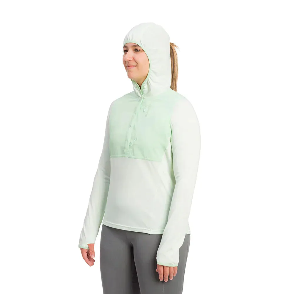 Grundens Women's Shorebreak Performance Lightweight Fishing Hoodie in Artic Ice