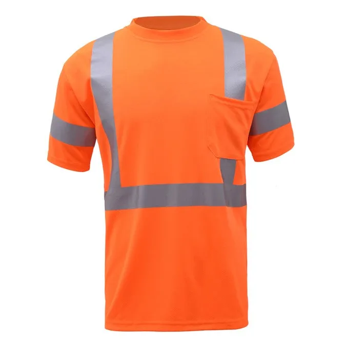 GSS Class 3 Moisture Wicking Short Sleeve Safety T-Shirt With Chest Pocket