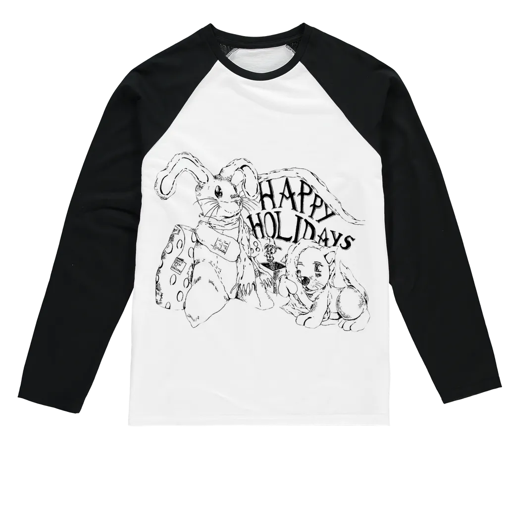 Happy Holiday's Sublimation Baseball Long Sleeve T-Shirt