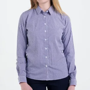 Hazy Blue Women's Cotton Long Sleeve Check Shirt - Carrie