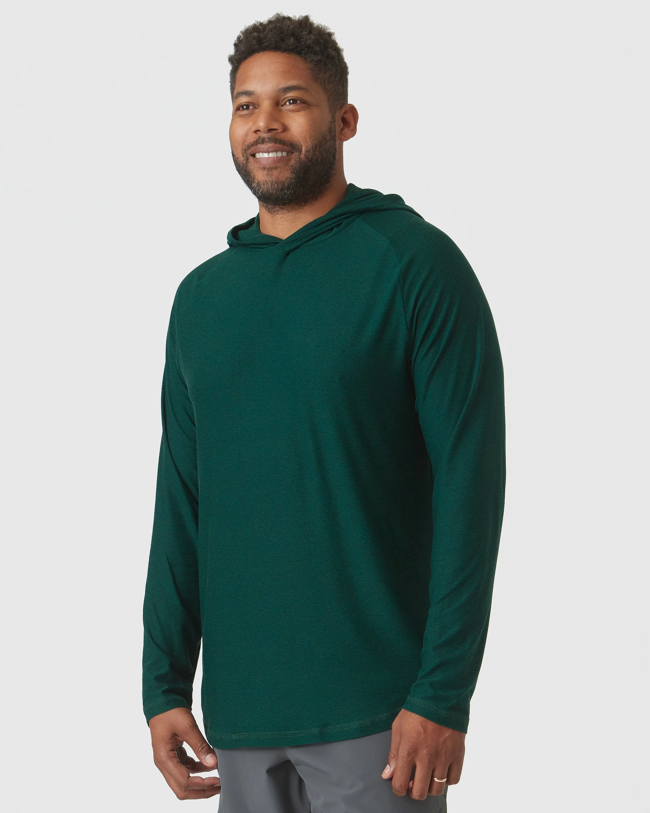 Heather Evergreen & White Active Long Sleeve Hoodie 2-Pack