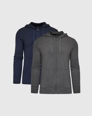 Heathered Zip Hoodie 2-Pack