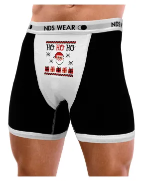 Ho Ho Ho Ugly Christmas Sweater Mens Boxer Brief Underwear