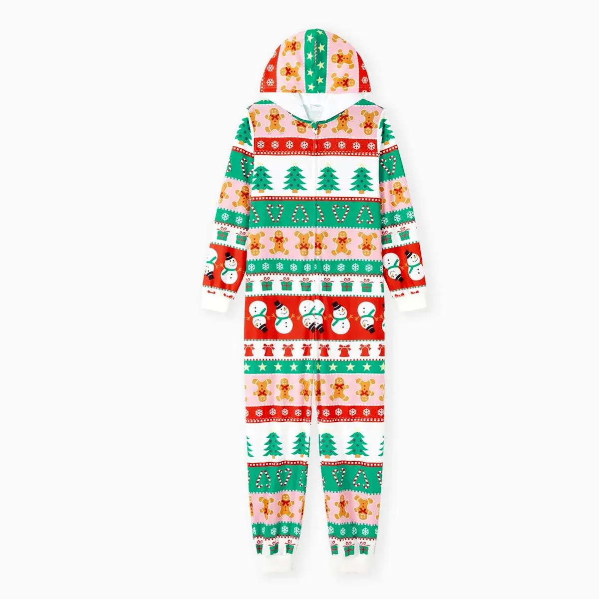 Holly Jolly Hooded Family Christmas Onesies Pajamas Christmas Tree Candy Canes Gingerbread Snowflake Snowman