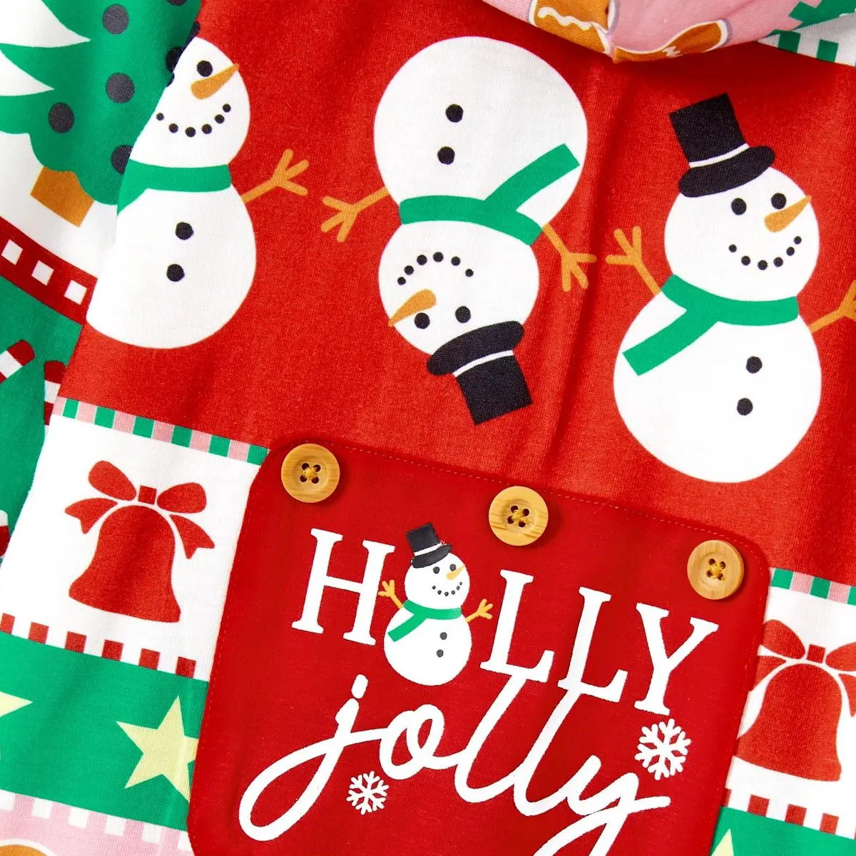 Holly Jolly Hooded Family Christmas Onesies Pajamas Christmas Tree Candy Canes Gingerbread Snowflake Snowman