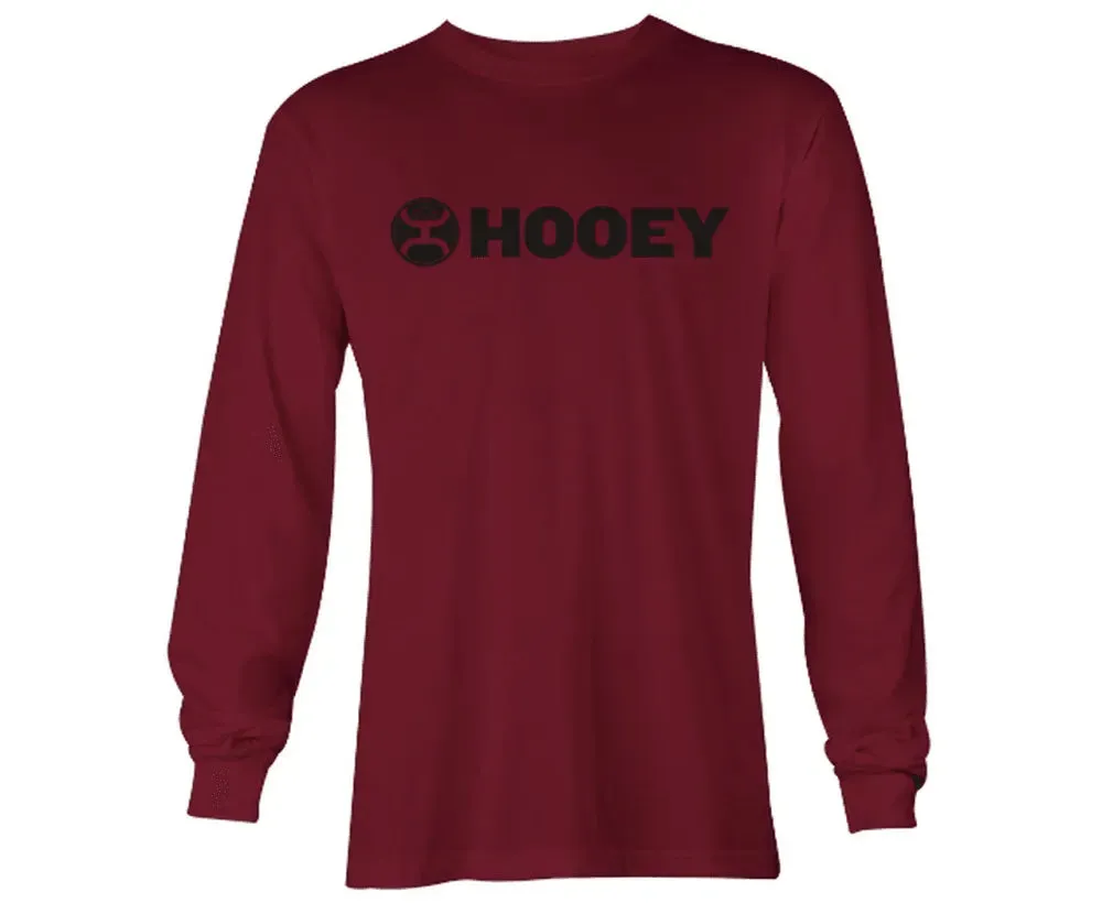 HOOey Lock up ( Cranberry) - Men's Long Sleeve Shirts