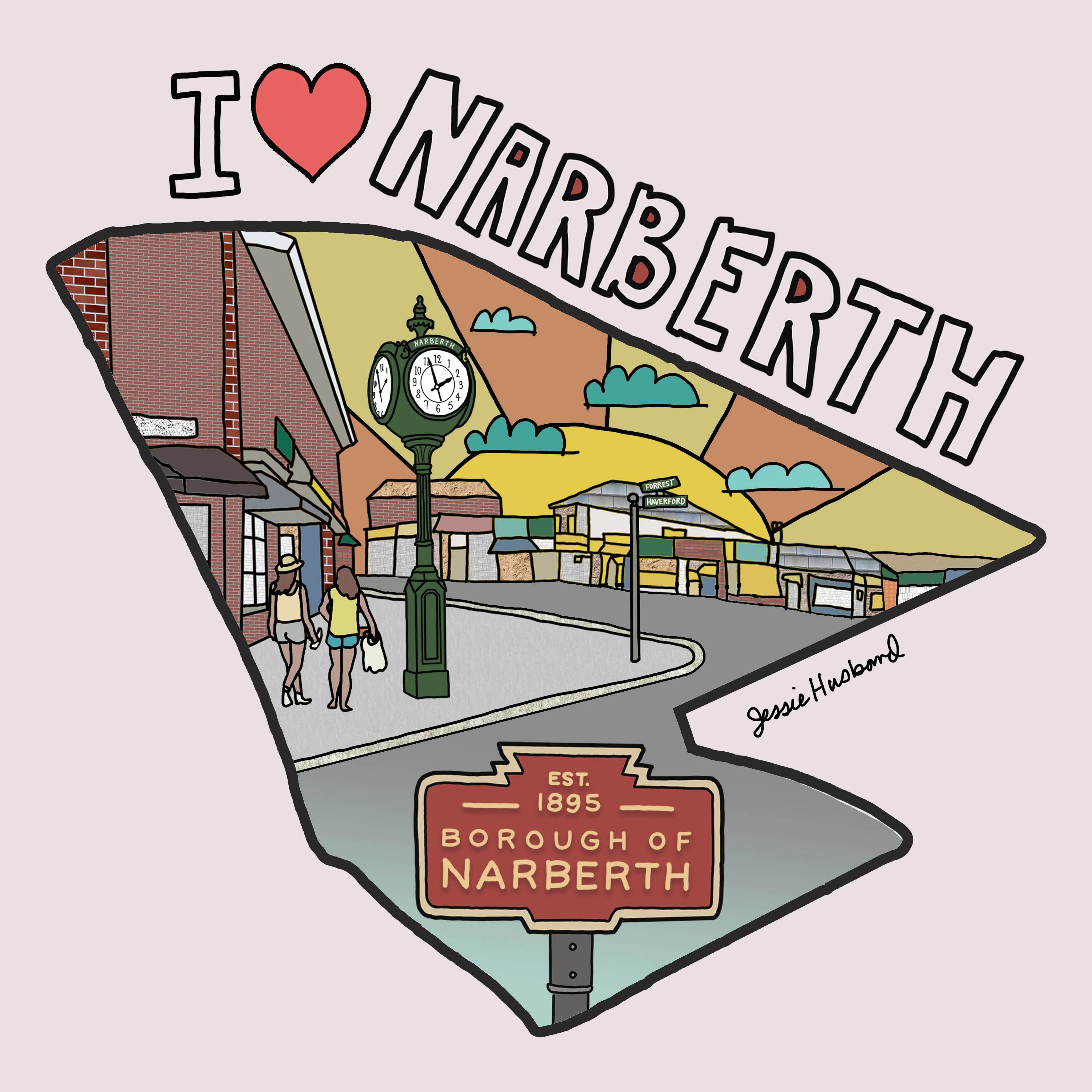 I Love Narberth T Shirt