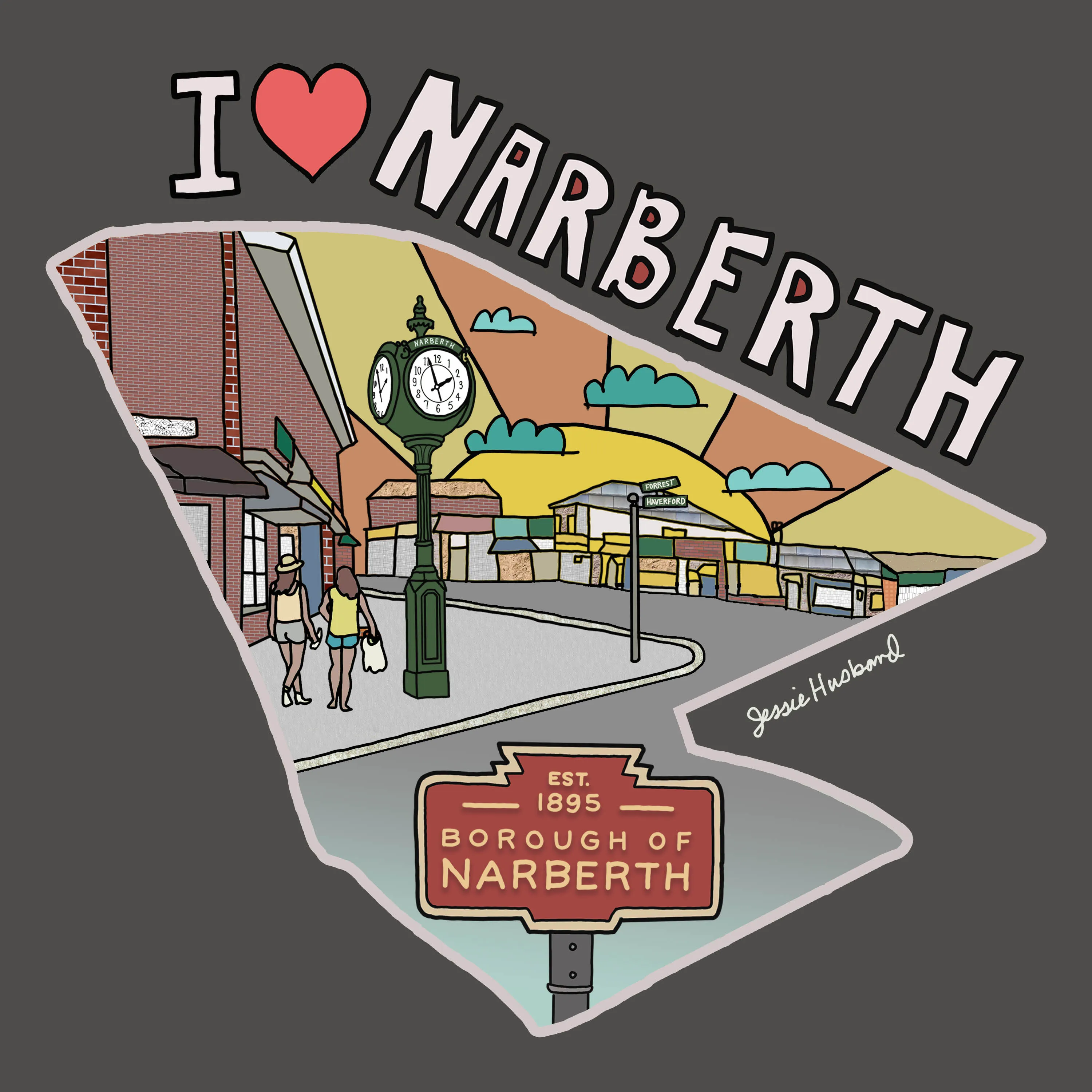 I Love Narberth T Shirt