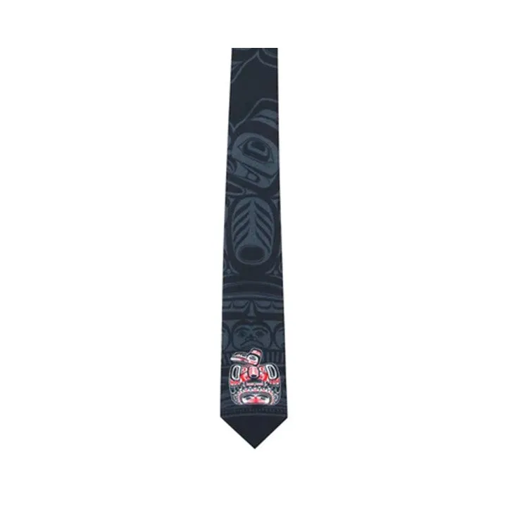 Indigenous Artist Collection: Men's Tie: Children of the Raven by Bill Reid