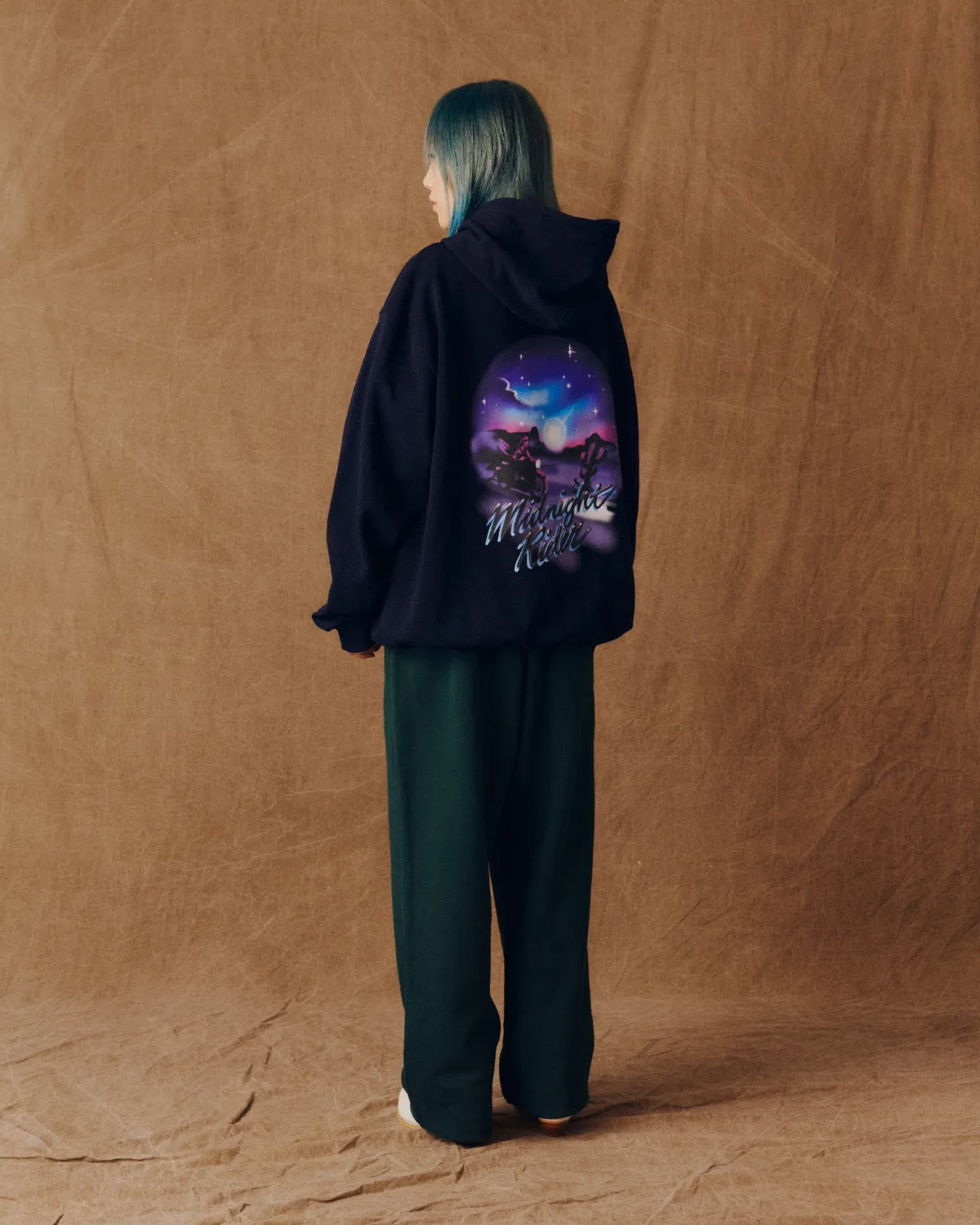 INDIGO WASH MIDNIGHT RIDER HOODIE