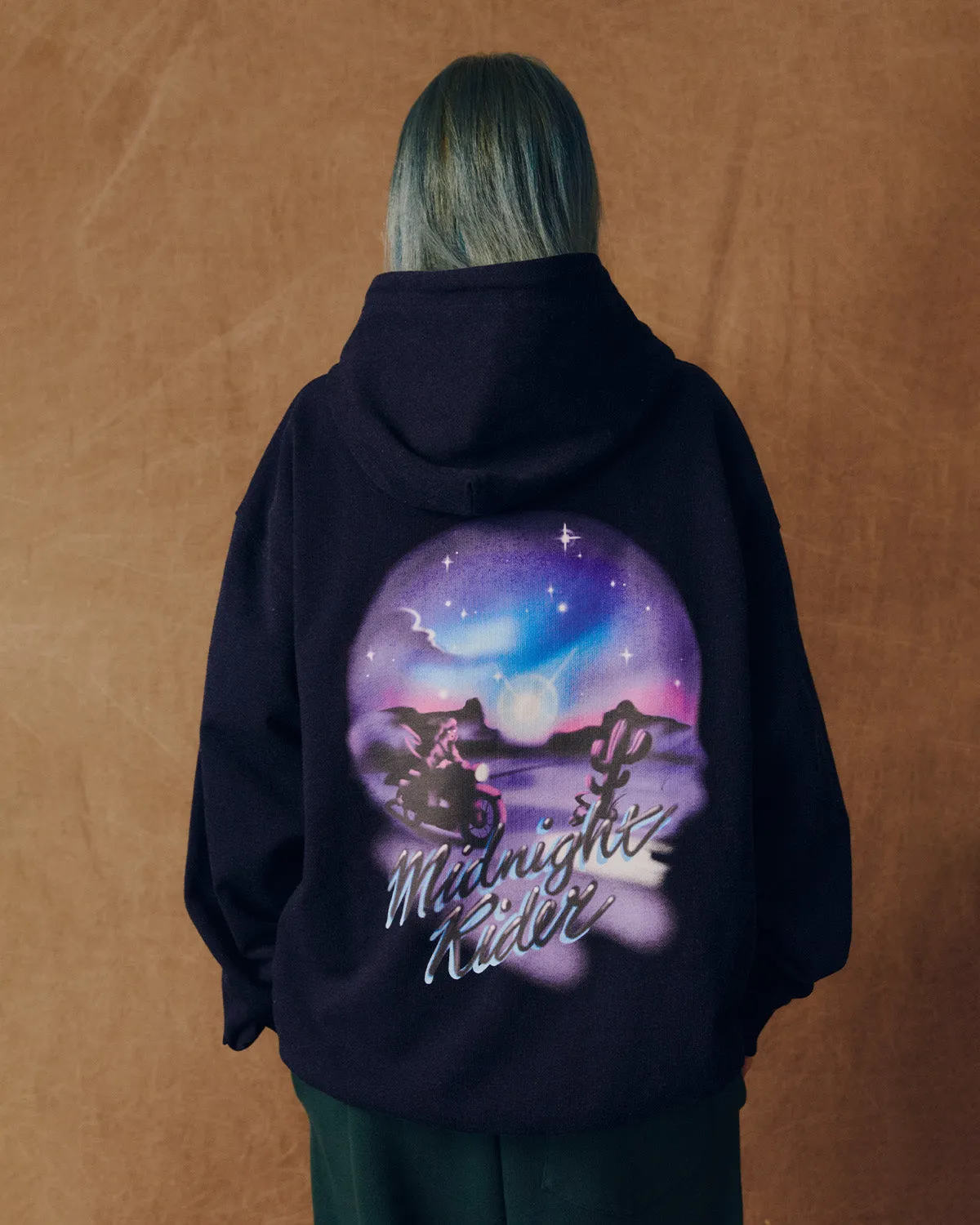 INDIGO WASH MIDNIGHT RIDER HOODIE