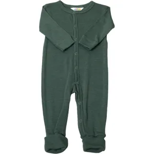 Joha Wool/Silk Dark Green Jumpsuit w. 2-in-1 Foot