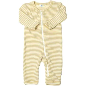 Joha Wool/Silk Yellow Stripe Jumpsuit