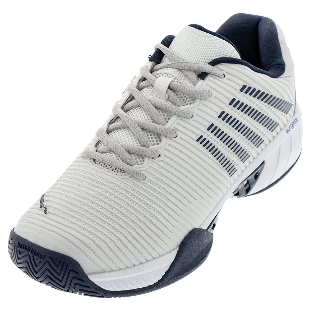 Juniors` Hypercourt Express 2 Tennis Shoes Gray White Peacoat