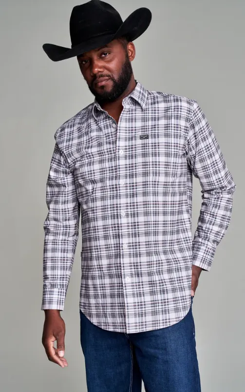 Kimes Ranch Men's Manzano Long Sleeve Plaid Taupe Shirt