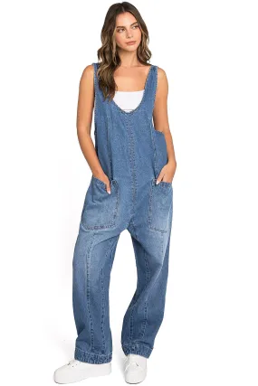 Lana Roux Baggy Denim Maddie Jumpsuit