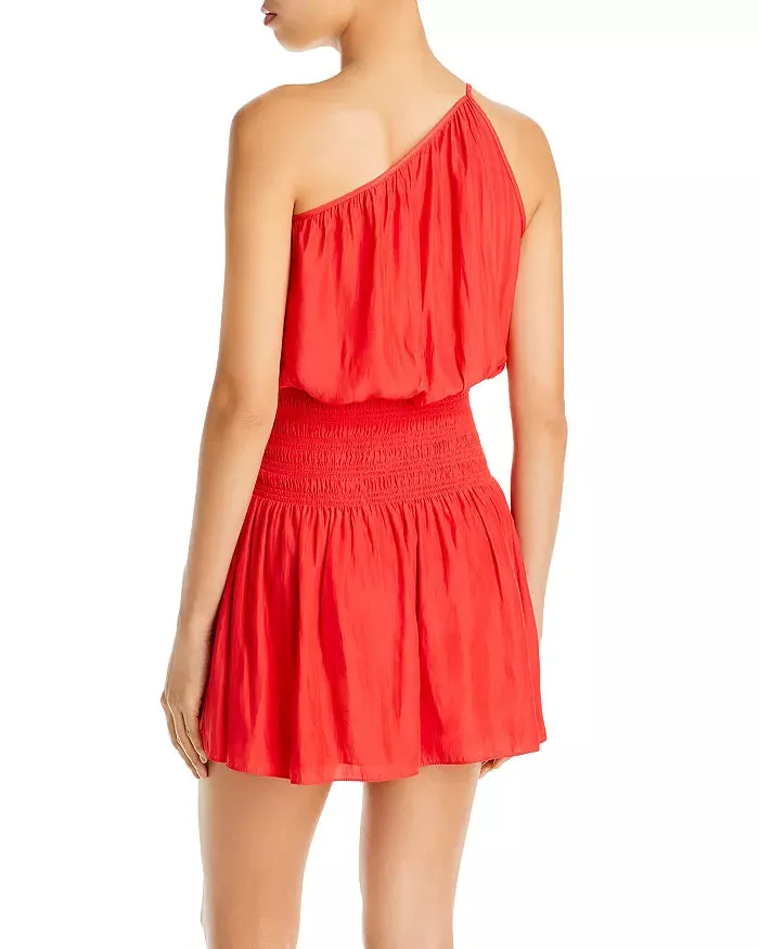 Leah One Shoulder Mini Dress - Grenadine