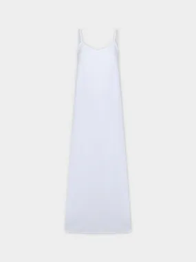 Linen Slip Dress-White