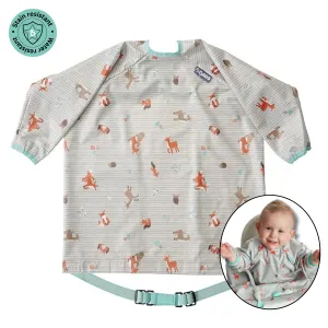 Long sleeve Coverall Weaning Bib Woodland Friends Grey