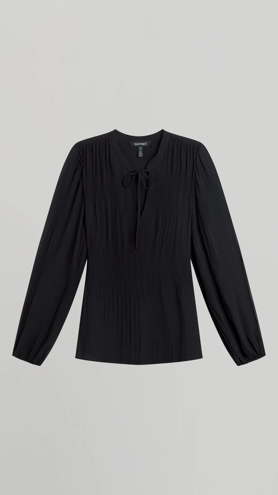 LONG SLEEVE SEMI-PLEATED SHIRT