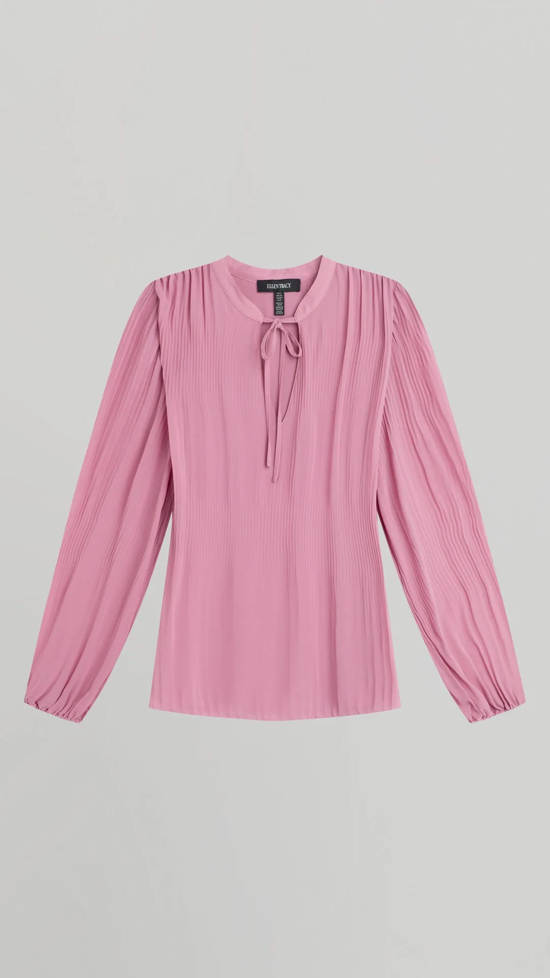 LONG SLEEVE SEMI-PLEATED SHIRT