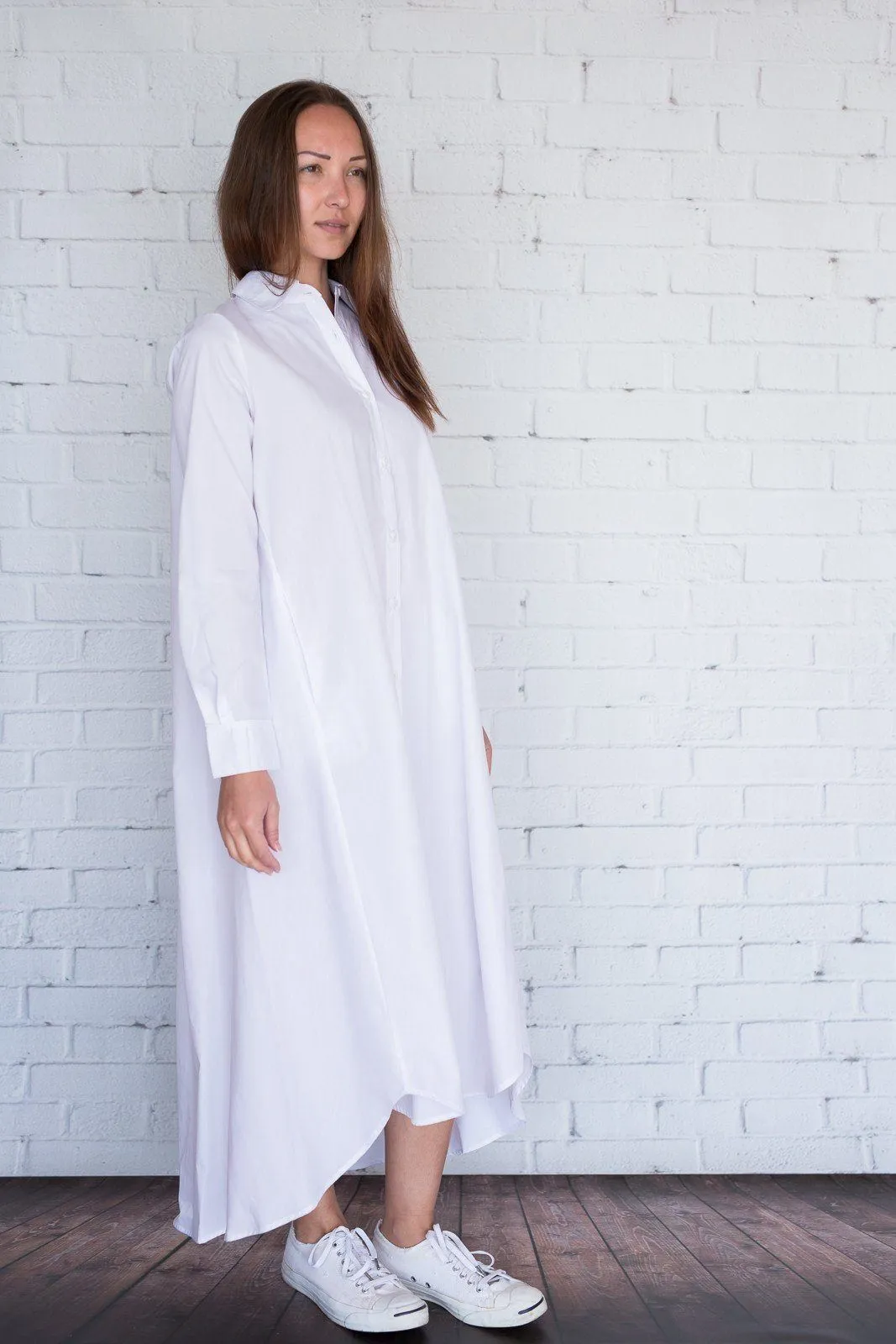 Maaya Long Length - White Poplin