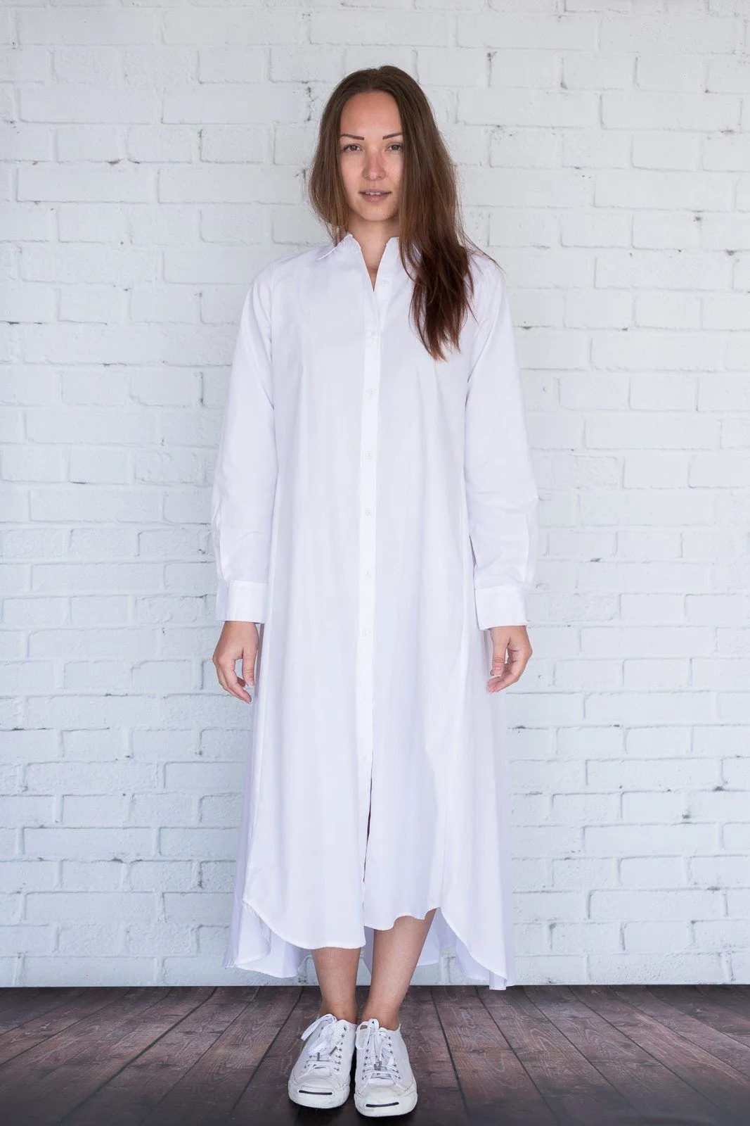 Maaya Long Length - White Poplin