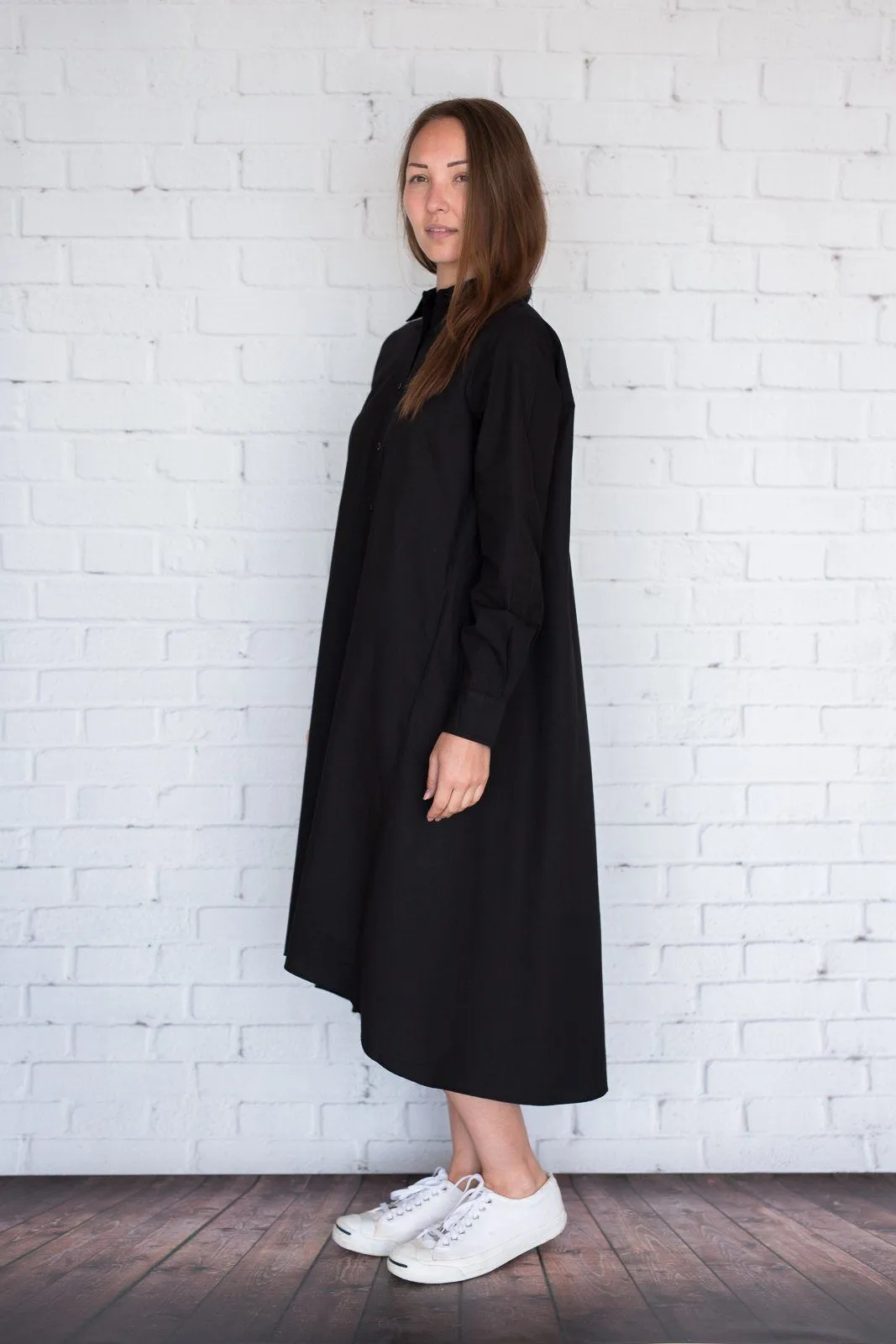 Maaya Medium Length - Black Poplin