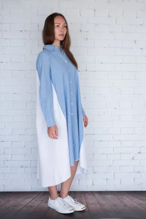 Maaya Medium Length - Chambray/White