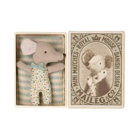 Maileg Baby Mouse Sleepy/Wakey in Box - Boy