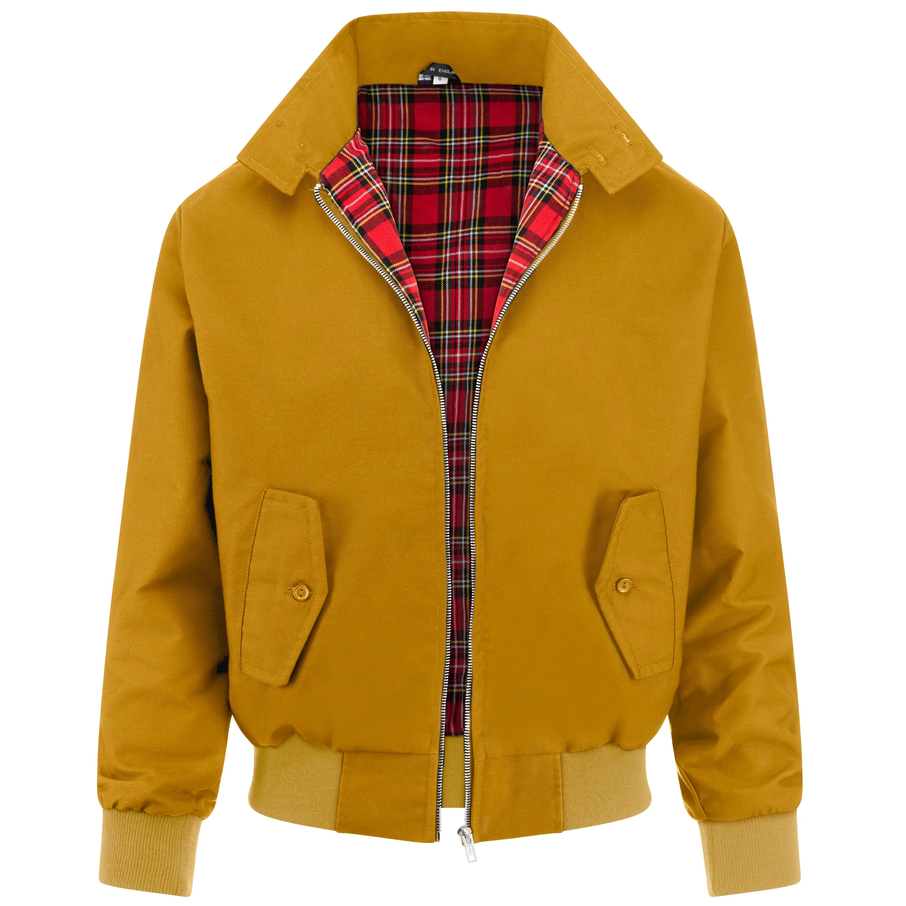 Mens Classic Harrington Jacket - Mustard