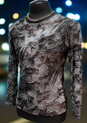 MEN'S LONG SLEEVE TEE - ZOMBIE FABRIC