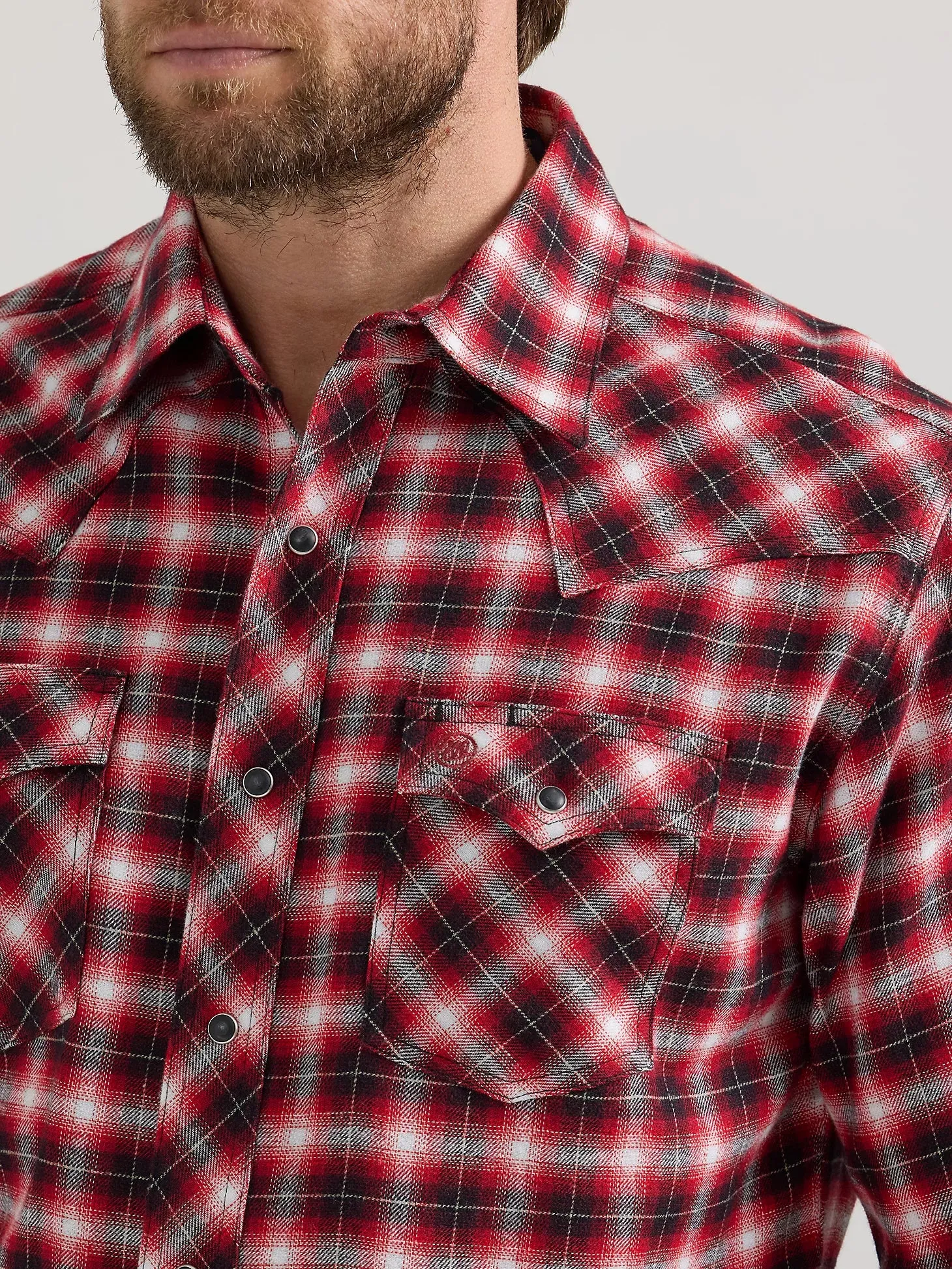 Men's Wrangler Retro Red Plaid Flannel Shirt