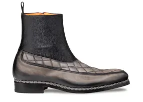 Mezlan Men's Black/Grey Slip-On Boot Musico Dress Zip Boot Style-21239