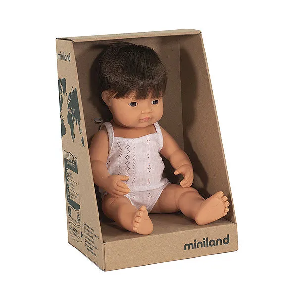 Miniland Doll- Brunette Boy-38cm