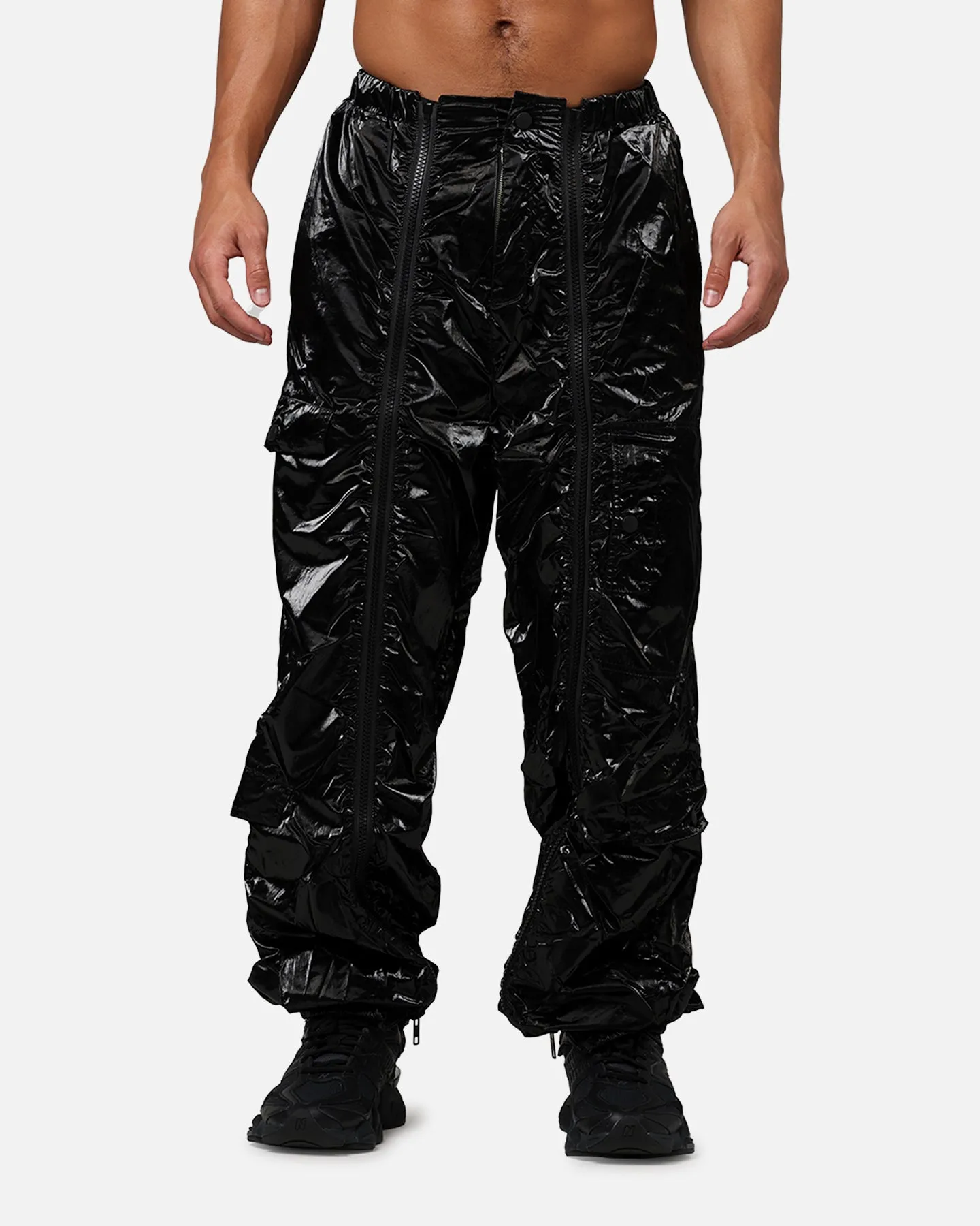 MNML Ruffled Jogger Pants Black