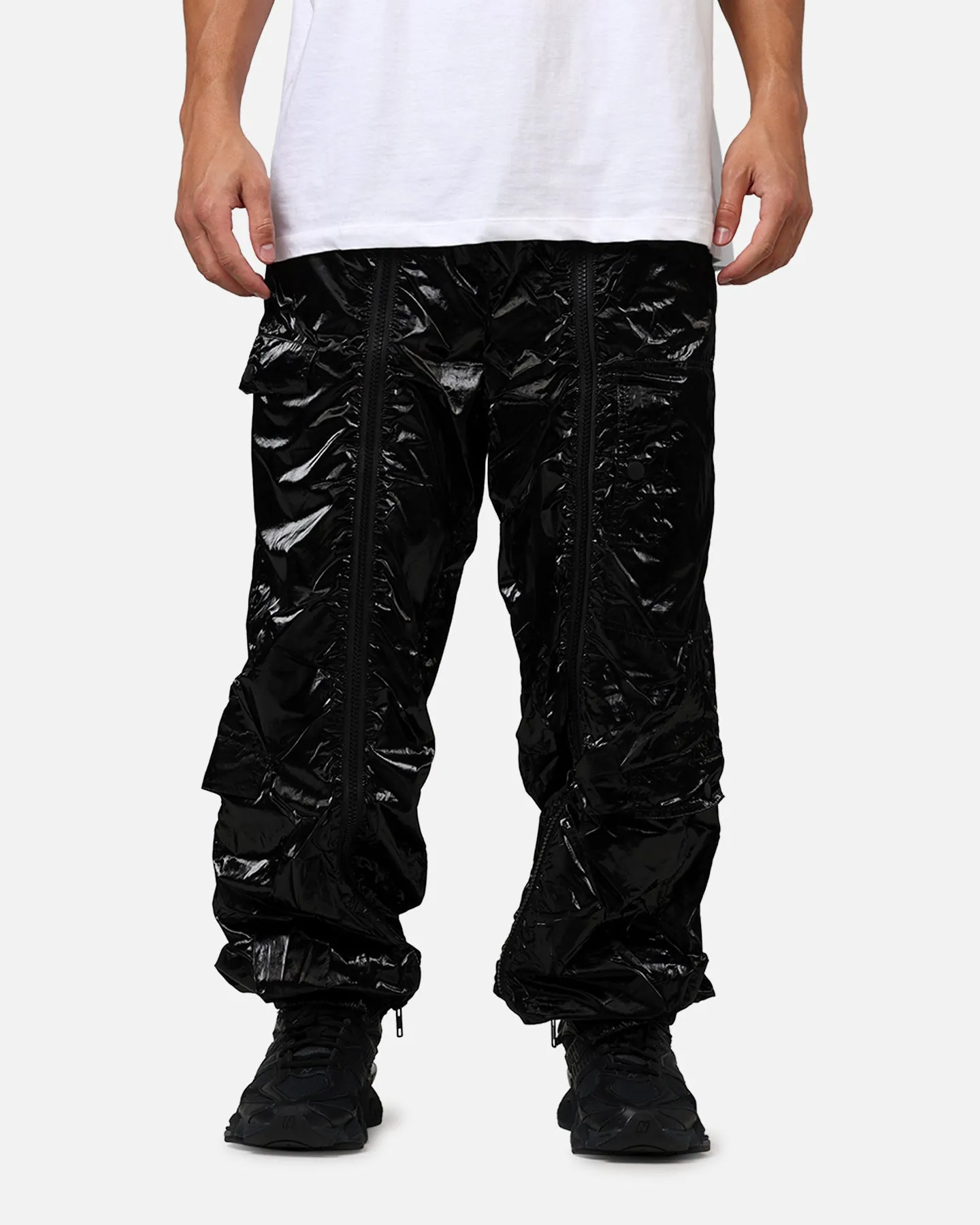 MNML Ruffled Jogger Pants Black