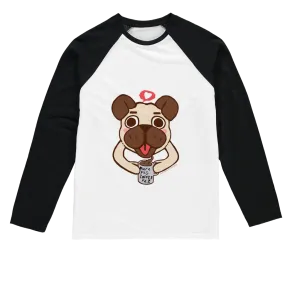 More Pug Coffee Please Sublimation Baseball Long Sleeve T-Shirt