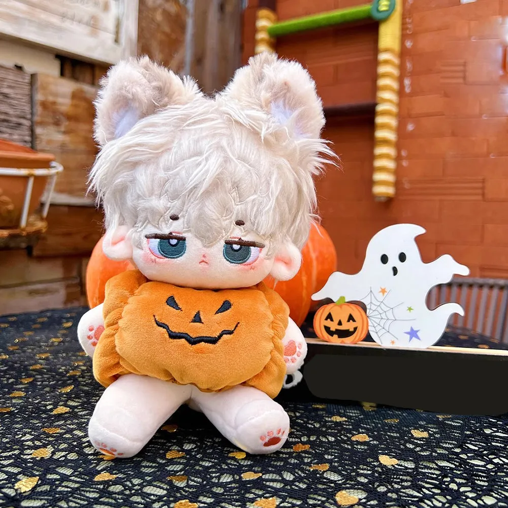 niannyyhouse 10cm 15cm 20cm Plush Doll Clothes Pumpkin Jumpsuit Magic Hat Stuffed Toy Dress Up